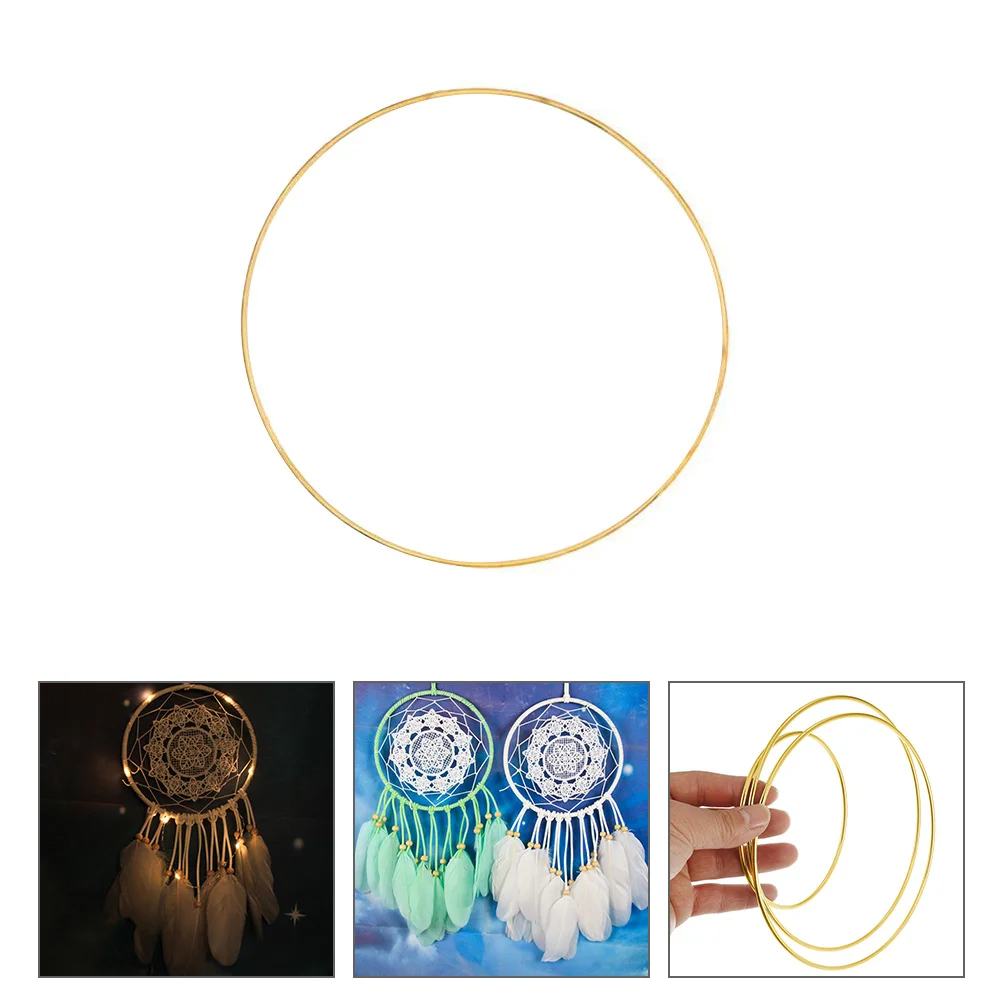 

Round Dream Catcher Hoop Outdoor Decor Metal Rings Wooden Centerpiece Table Decorations Dreamcatcher Gold Frames