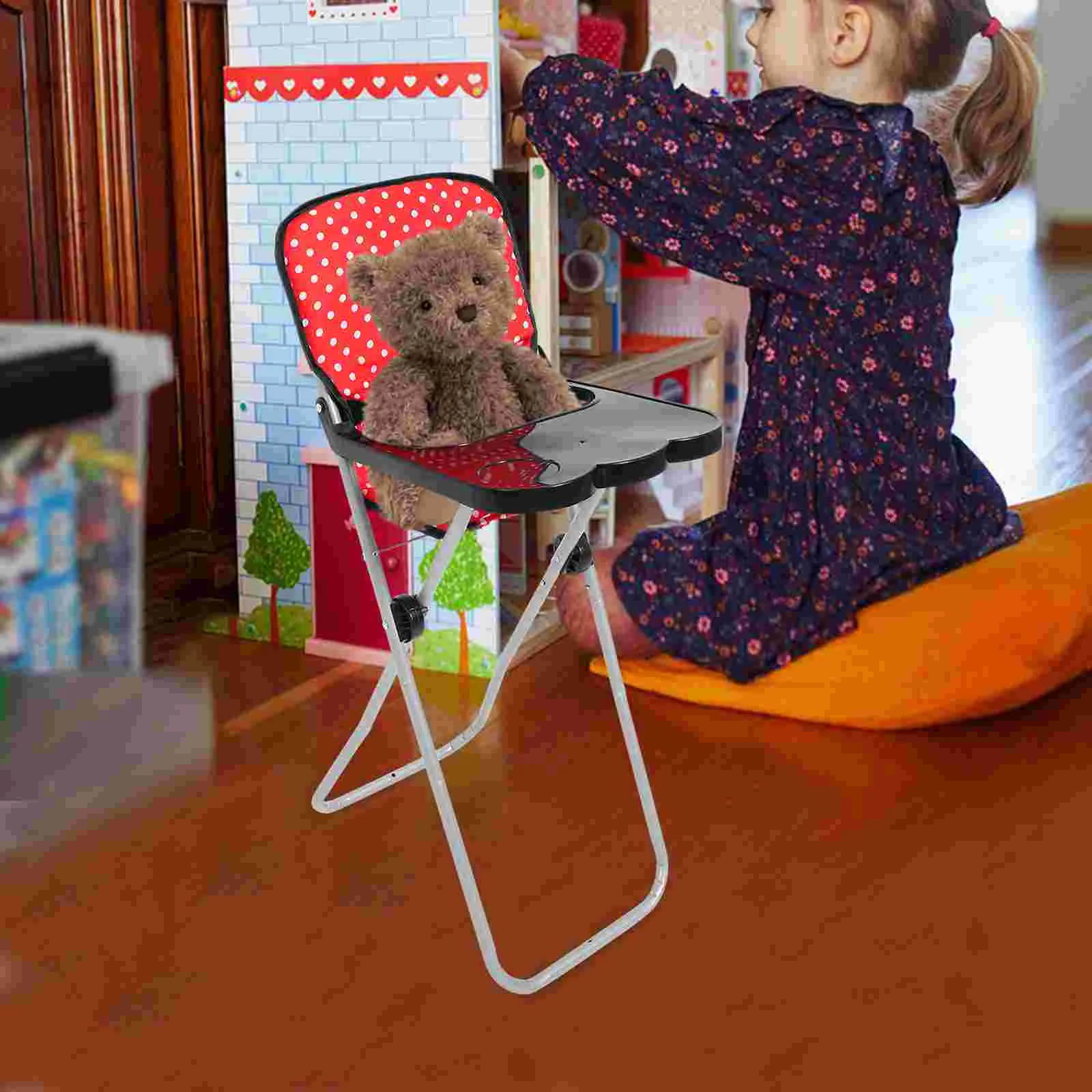 Dining Chair Play Highchair Simulated Toy Baby Accessories Small For Dolls Kids