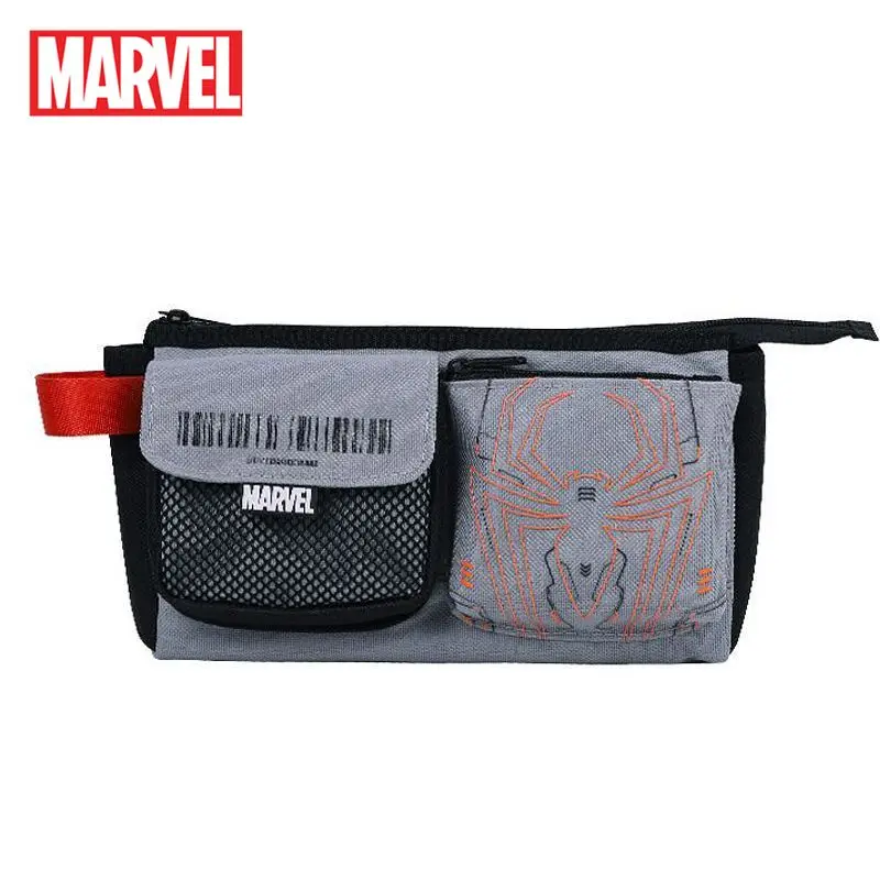 

Marvel Spider Man Zipper Canvas Pencil Case Avengers Superheroes Multifunctional Pen High Capacity School Stationery Student Kid