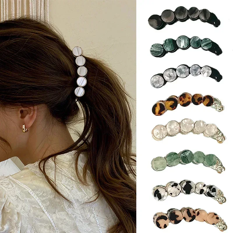 

New Solid Color Banana Clip Fashion Ponytail Holder Hair Clips Hairpins Barrettes for Women Girls Hair Accessories Korean Clip