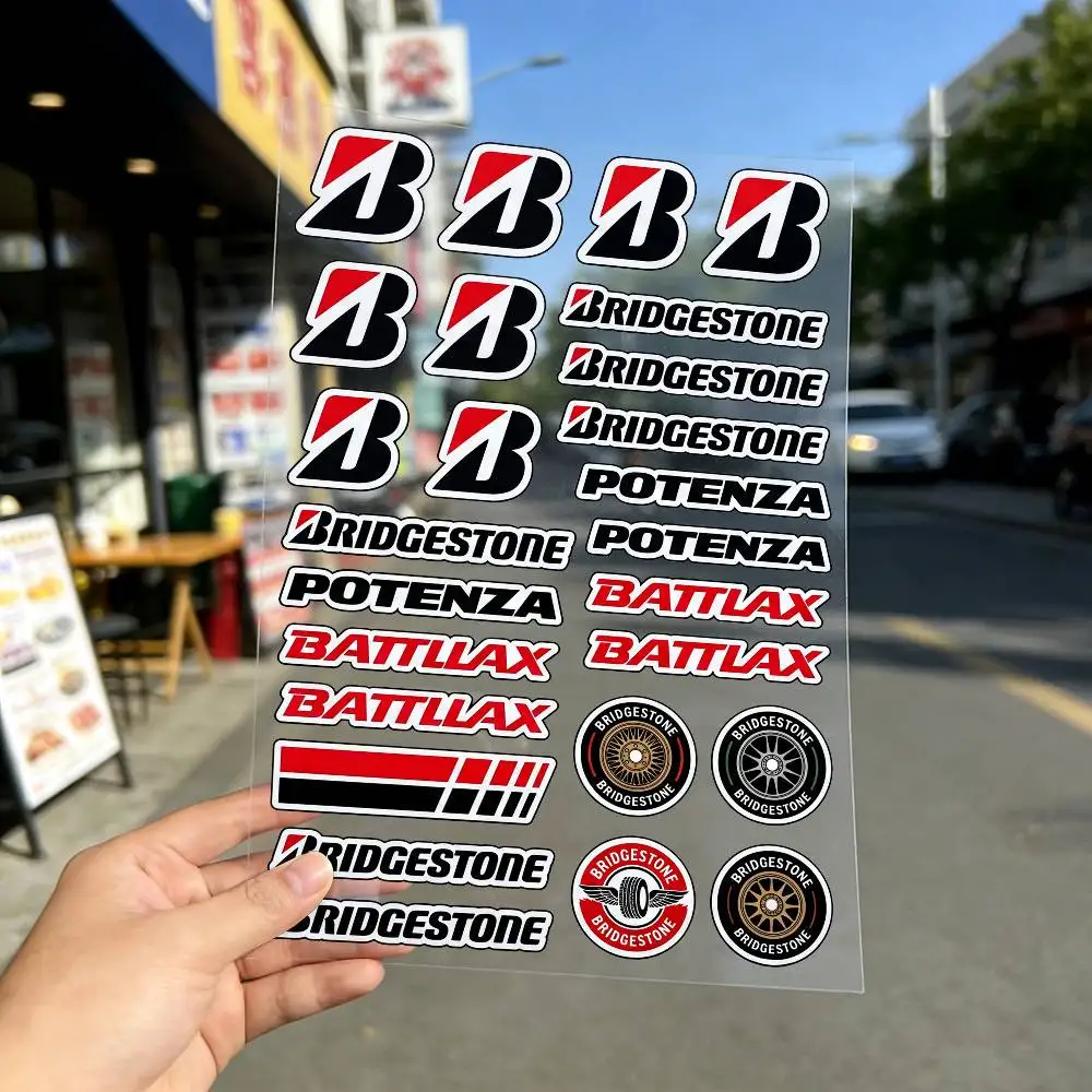 For Bridgestone Reflective Motorcycle Stickers, 3M Safety Warning At Night In The Dark Scooter Helmets