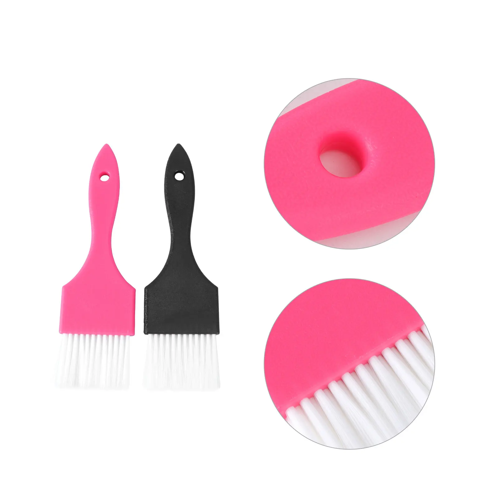 

2pcs Hair Brush Applicator Tint Coloring Hair Salon Dye Brush Comb Plastic Durable Comfortable Handle Storage