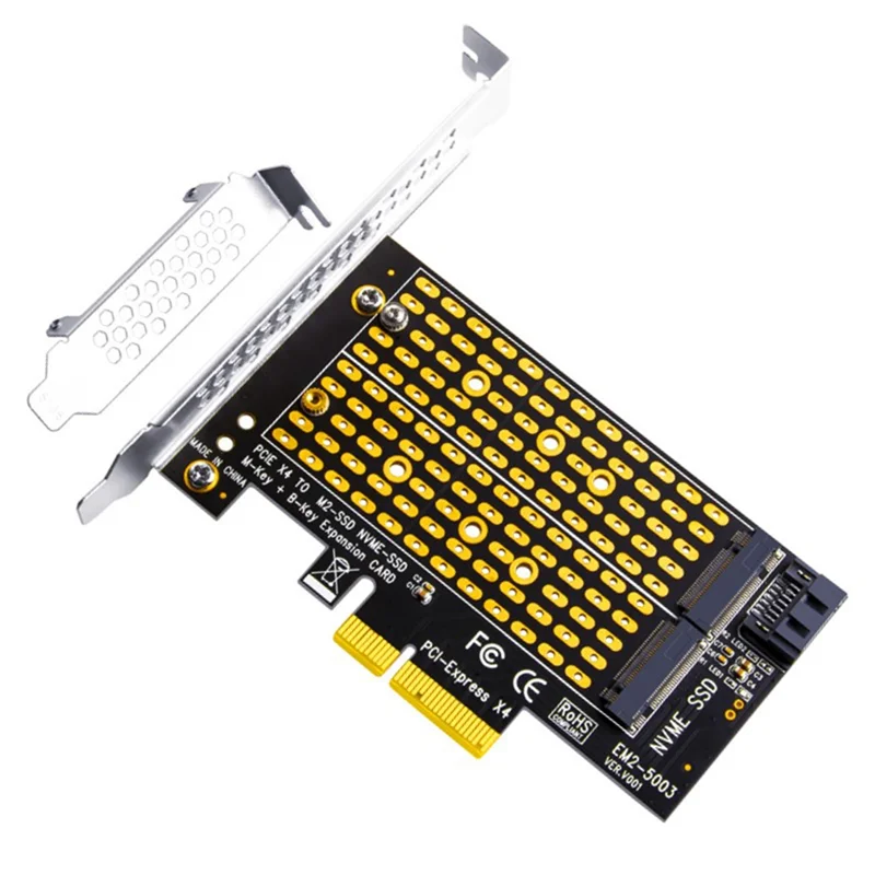 PCIE 4.0 To M2/M.2 Adapter SATA M.2 SSD PCIE Adapter NVME/M2 PCIE Adapter SSD M2 To SATA PCI-E Card M Key +B Key