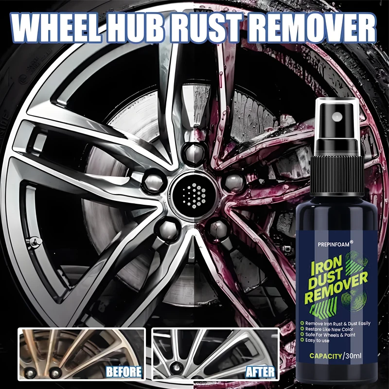 Iron Remover Spray Car Wheels Rim Cleaner Multi Purpose Rust Remover Brake Paint Protect Metal Dust Iron Powder Remover Car Care