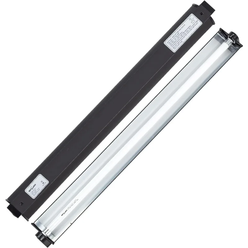 

24W Reptile T5 HO UVB Lighting Combo Kit, 22" Light Fixture Reptile Terrarium Hood, with Detachable Curved Reflector a