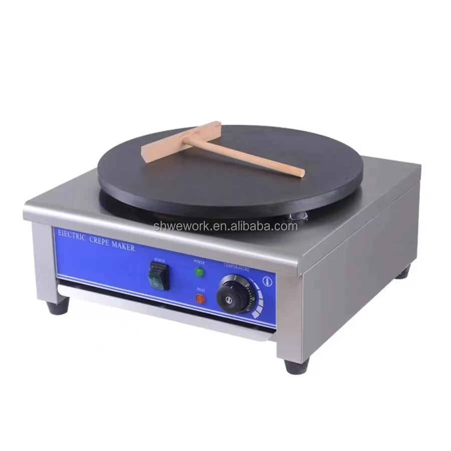 

WeWork Electric Pancake Maker Machine 3000W Single Pan for Home Use or Commercial Crepe Machine Crepe Maker