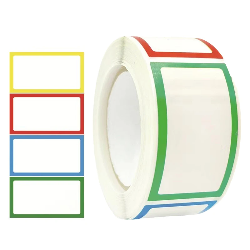 

250Pcs Waterproof Blank Stickers Self Adhesive Assorted Removable Label Stickers Name Tag Bottle File Office School Supplies New