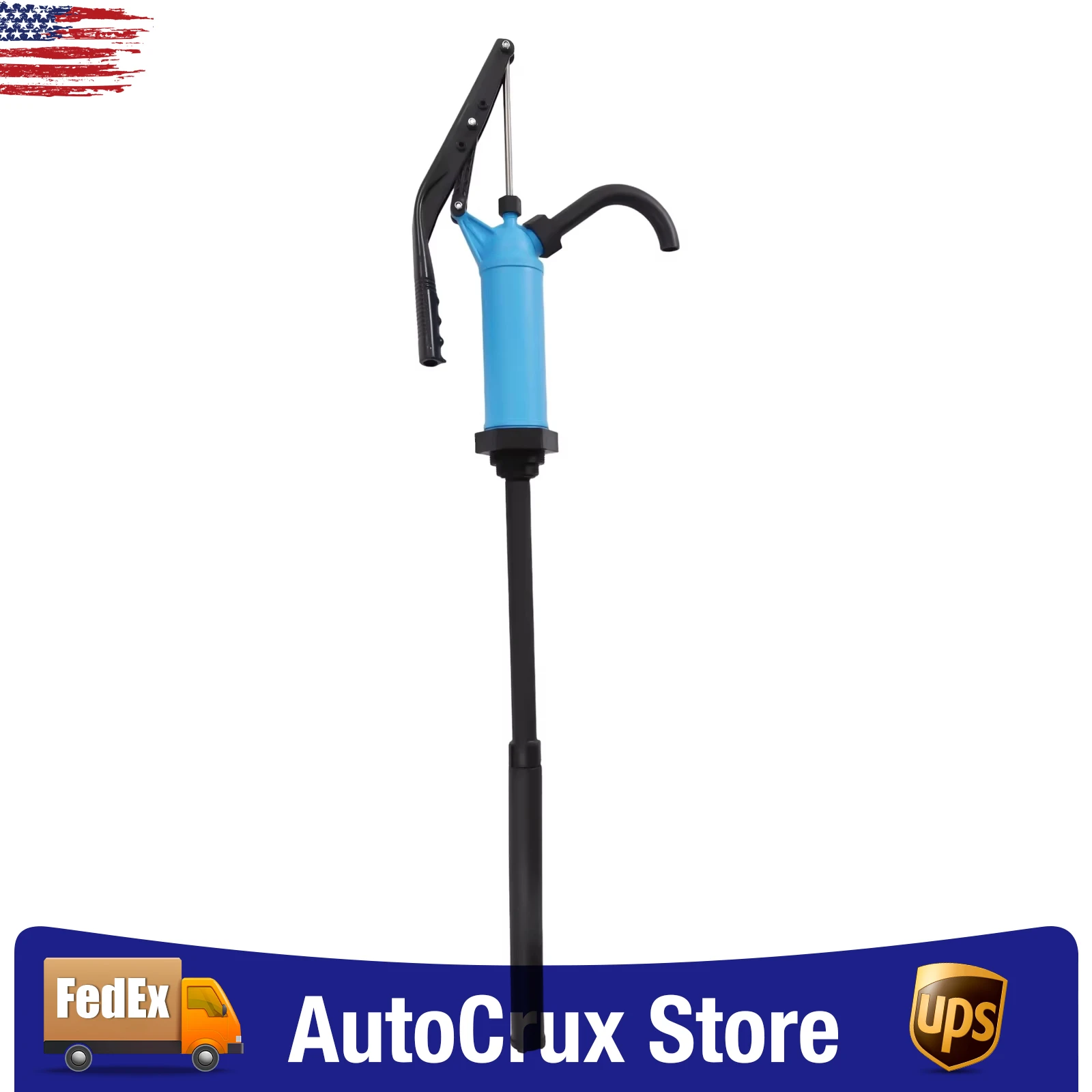 

55 Gallon Drum Barrel Pump Hand Diesel Fuel Oil Gas Transfer Pump PP Piston