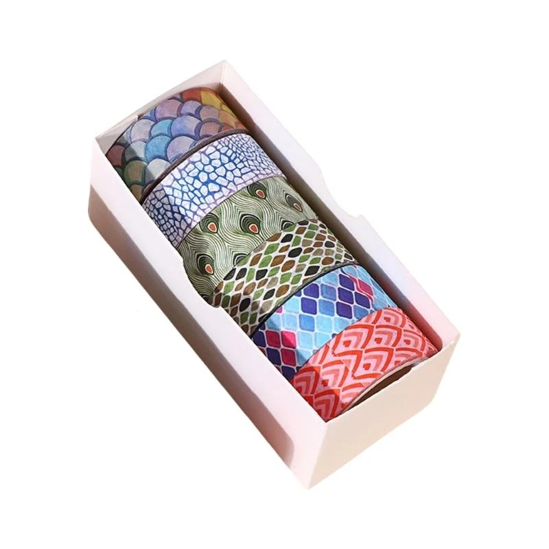 6 Rolls Animal Print Paper Lapting лента лента Washis лента декоративная лента для журнала подарки Warpping ScrapBooking