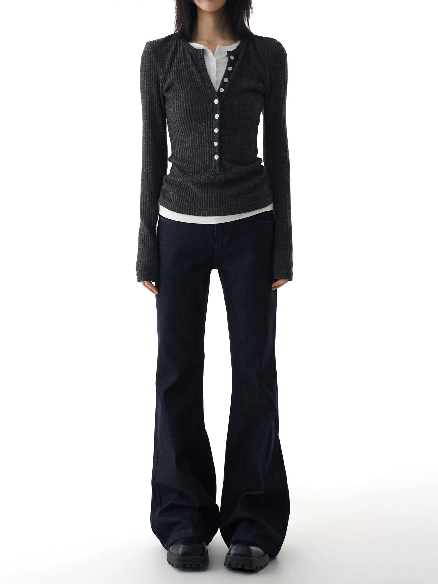 

Американские джинсы-клеш с низкой талией, женские, эластичные, утягивающие, длинные брюки, весна 2026, новинка, темно-синие джинсы-скинни