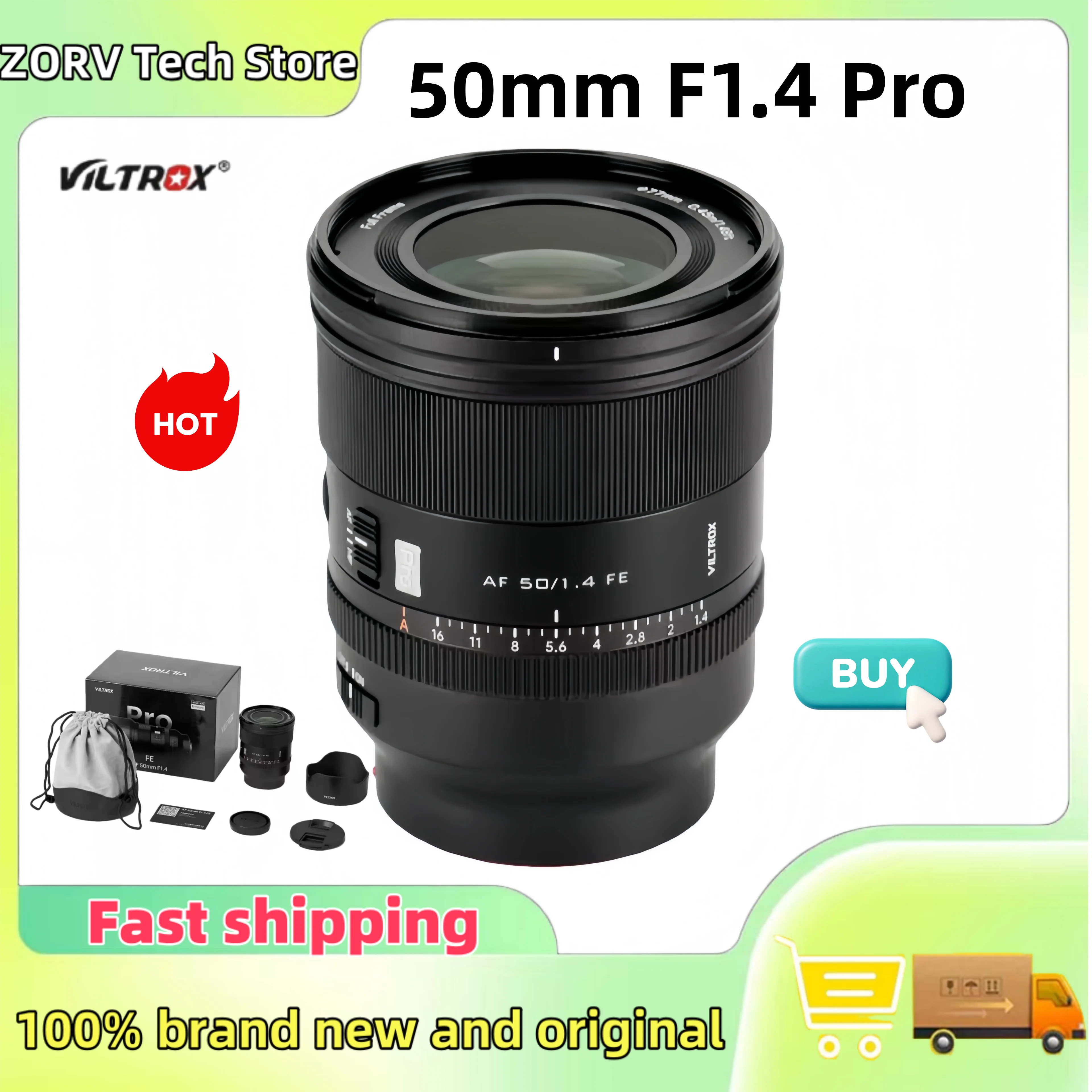 

VILTROX AF 50mm F1.4 PRO Prime Camera Lens Full-Frame Lens Large Aperture for Sony E-Mount Camera