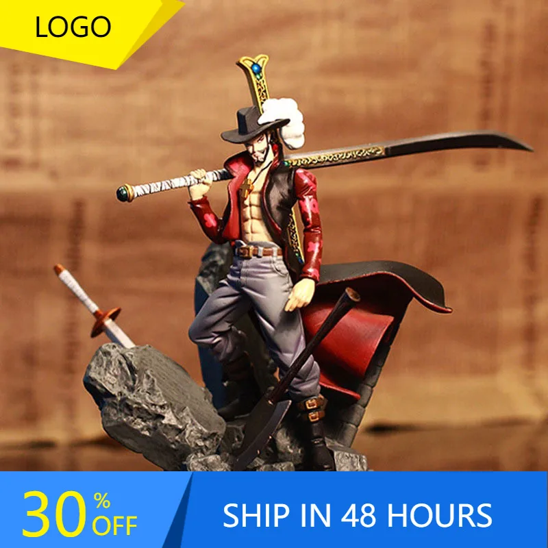 15cm ONE PIECE Anime Figure Dracule Mihawk Eagle Eye Top Battle Statue Action Figure Collection PVC Model Doll Decorate Gift Toy