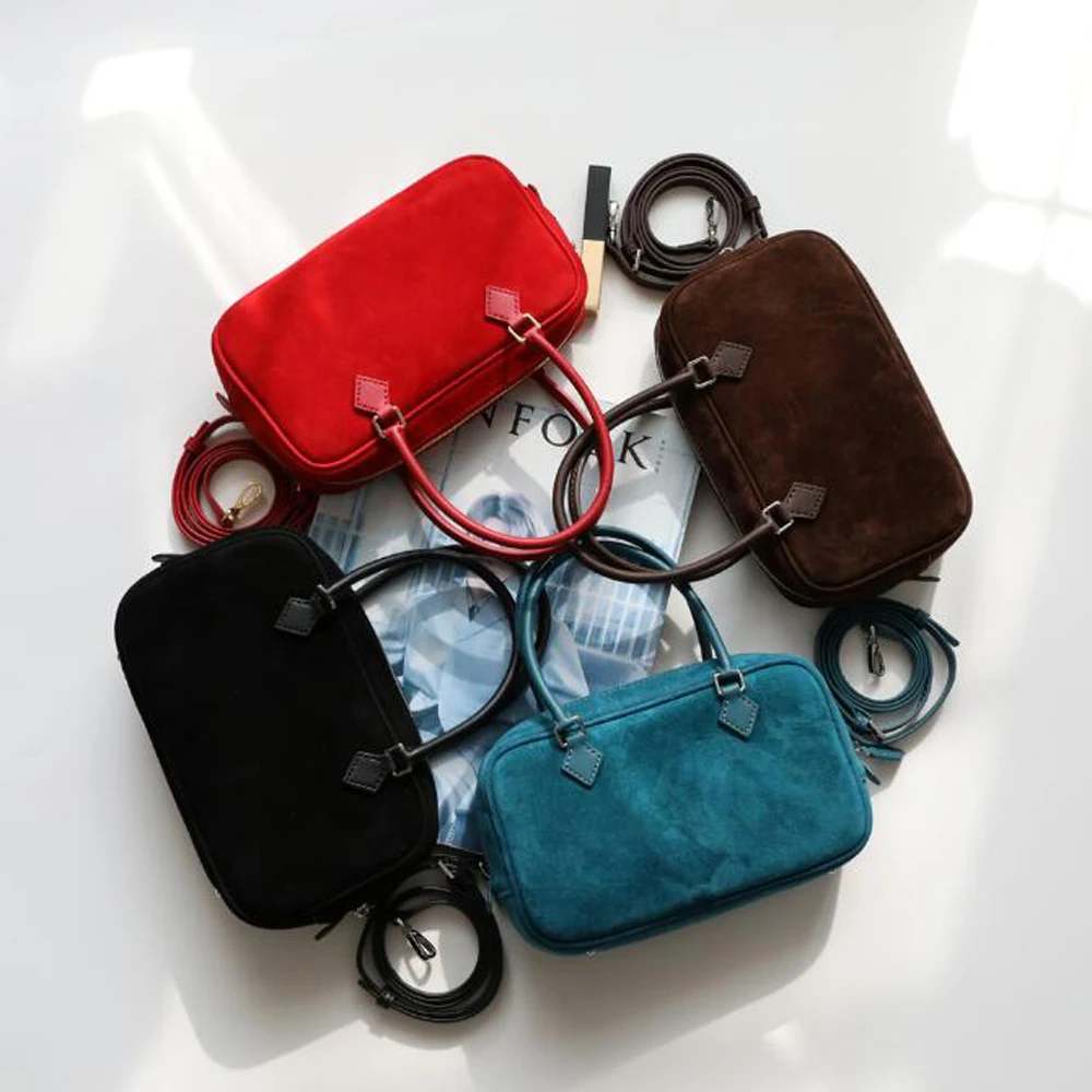 حقائب جلدية من جلد الغزال الطبيعي حزام طويل امرأة فاخرة مصمم رفرف حقيبة تحت الإبط حقيبة يد صغيرة حقيبة الكتف مخلب محفظة الحفلات