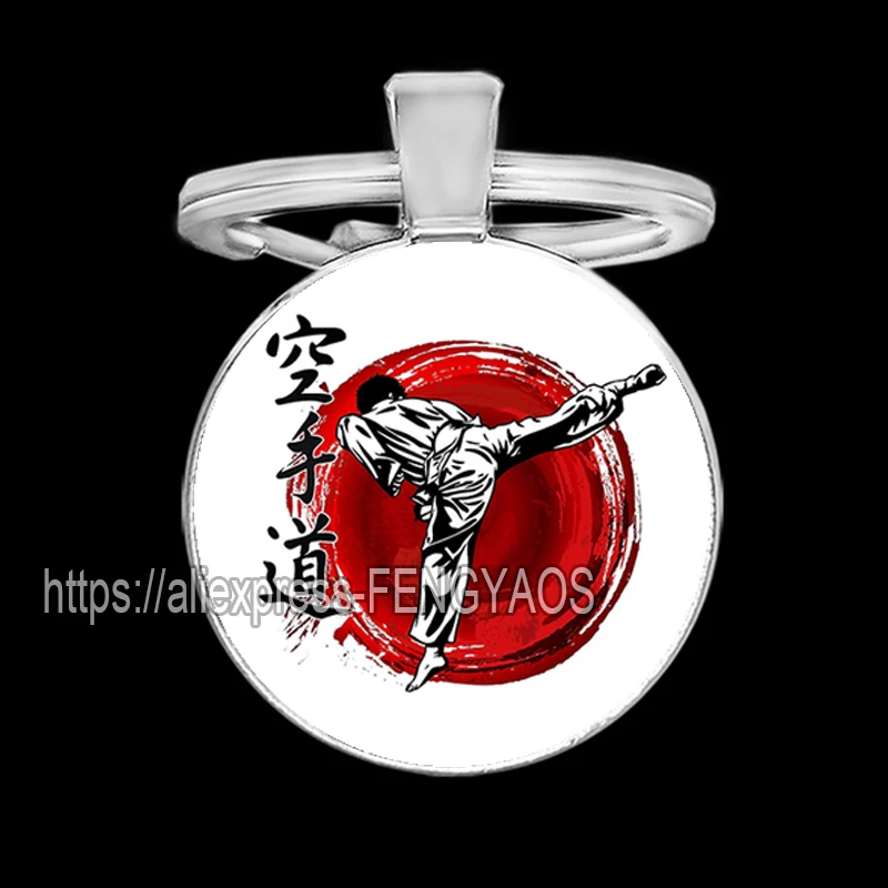 Cool Martial Art Judo Keychains Taekwondo Keyrings for Man Karate / Aikido Children Key Holder for Keys