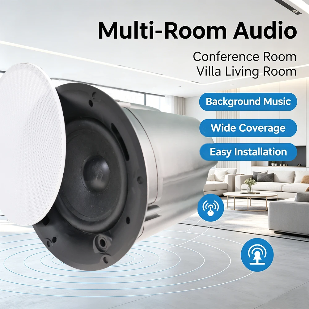Home Theater System 7.1 Surround Sound - Passieve plafondsubwoofer voor thuisbioscoop en feesten,