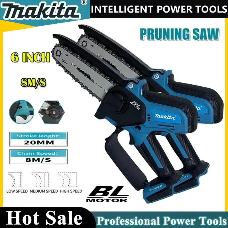

Makita 18V Cordless Chainsaw for Woodworking with Small Handheld Electric 6-inch Logging Sawzall Mini Portable Chainsaw