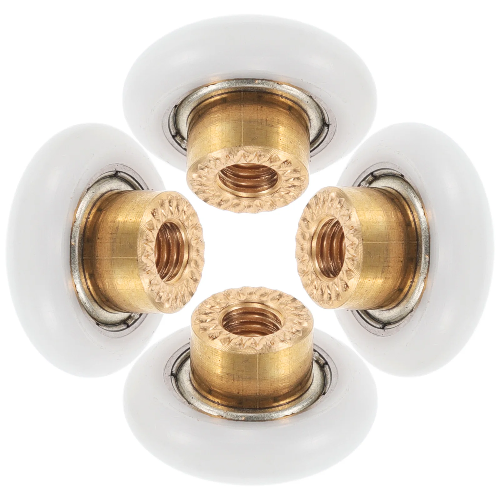 

4Pcs Shower Room Roller Wheels Large Flat Slide Hanger Replacement Parts Bathroom Glass Sliding Door Hardware Durable