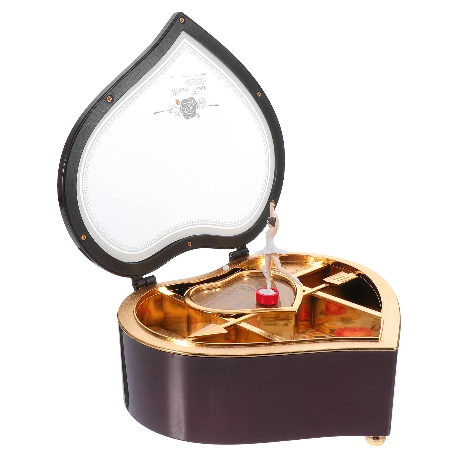 

Изысканная музыкальная шкатулка в форме сердца с прозрачной мелодией для декора спальни и рабочего стола, органайзер для украшений, музыкальная шкатулка