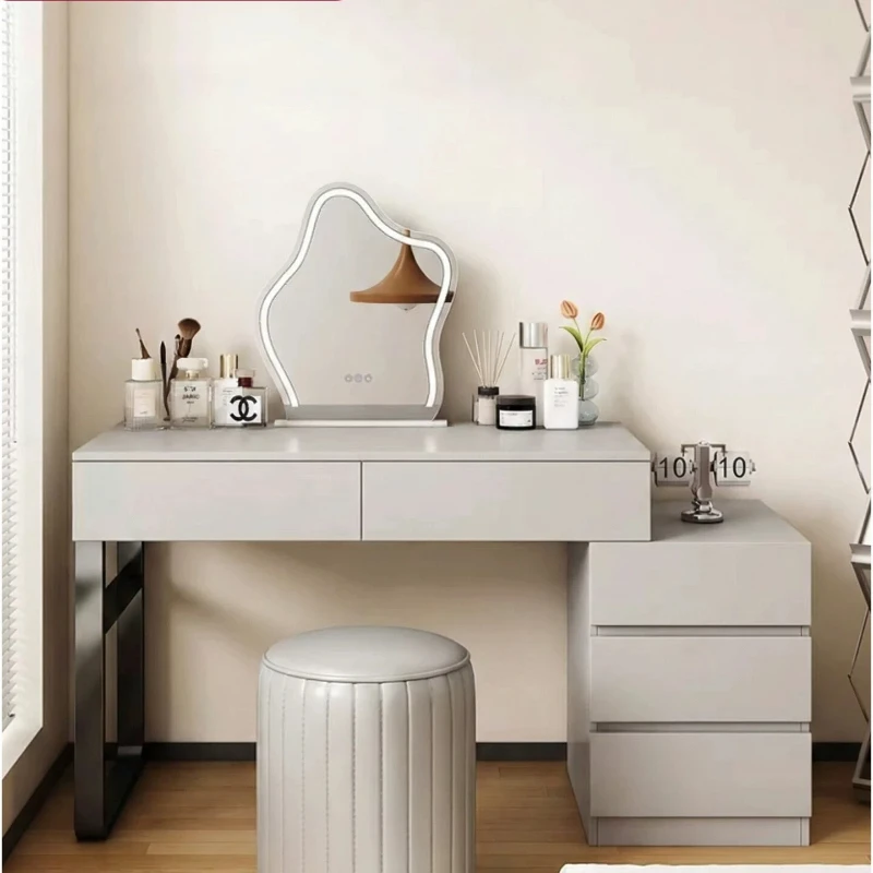 Modern Luxury Vanity Table Makeup Bedroom Mirror Desk Storage Dressing Table Cosmetics European Penteadeira Trendy Furniture