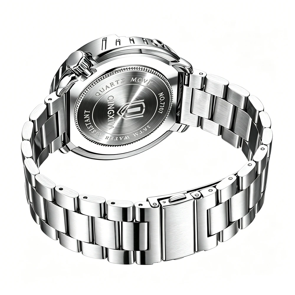 QINGXIYA Fashion Men Watch Top Brand Luxury Waterproof Sport Mens Watches Stainless Steel Date Military Quartz Wristwatch Male - view 2