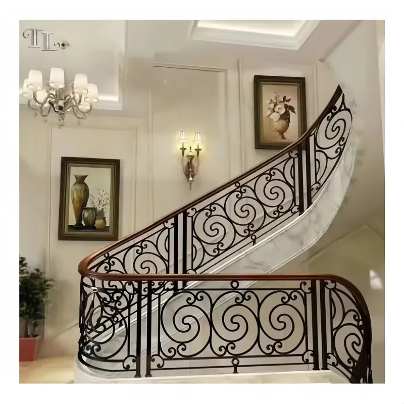 Tanlong Classical Wrought Iron Staircase Railing Balustrade Handrail Steel Railing