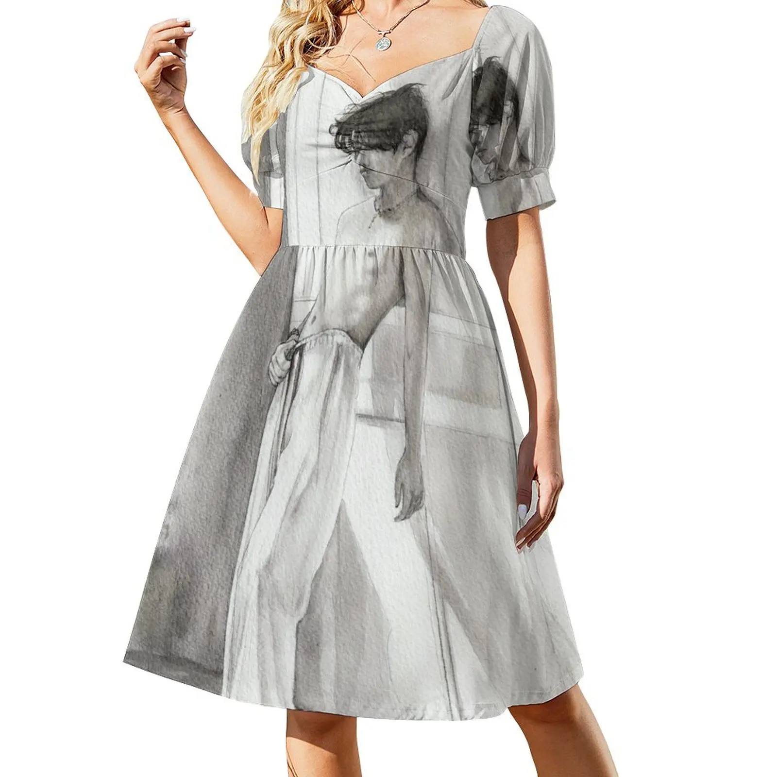 

V - Prettiest Scenery Short-Sleeved Dress luxury dress Long dress Clothing