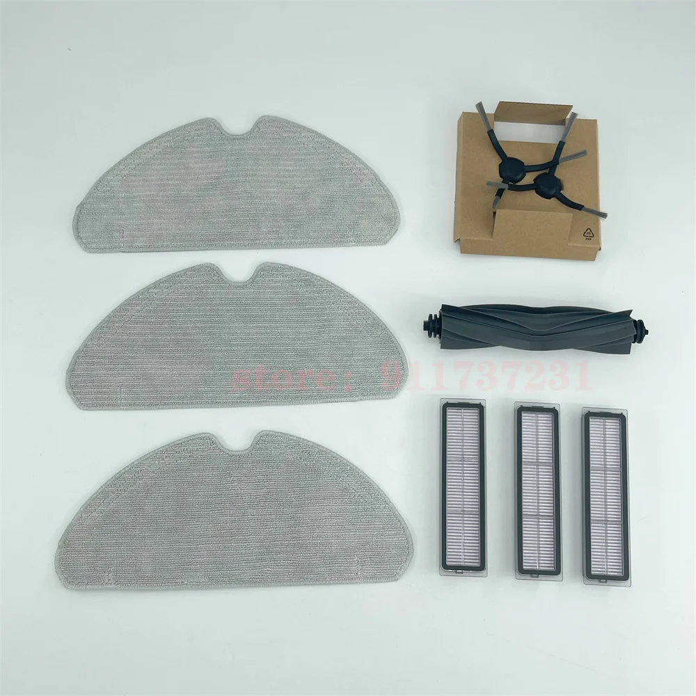 ملحقات أصلية للمكنسة الكهربائية Dreame D10S Pro ، ممسحة ، فلتر ، فرشاة مطاطية ، قطع غيار مجموعة فرشاة جانبية