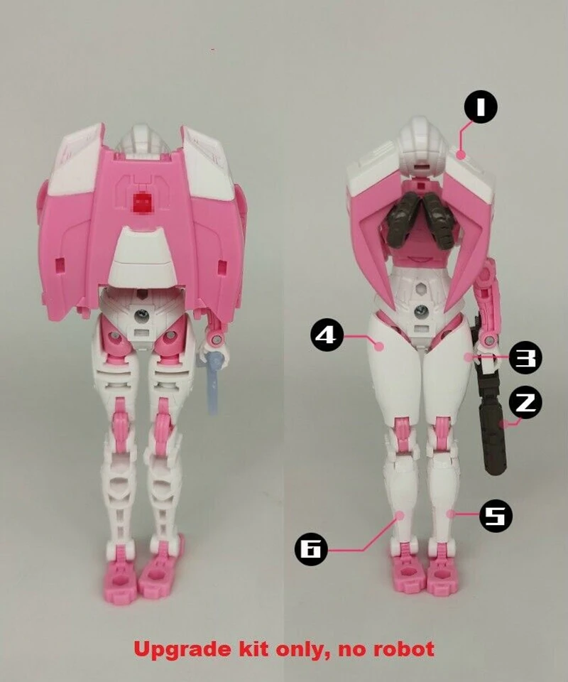 新しい3Dガンアップグレードキット,トランスフォーマル変換,earthrise, arcee,図,ロボット,アクセサリー用のクールな背中の脚