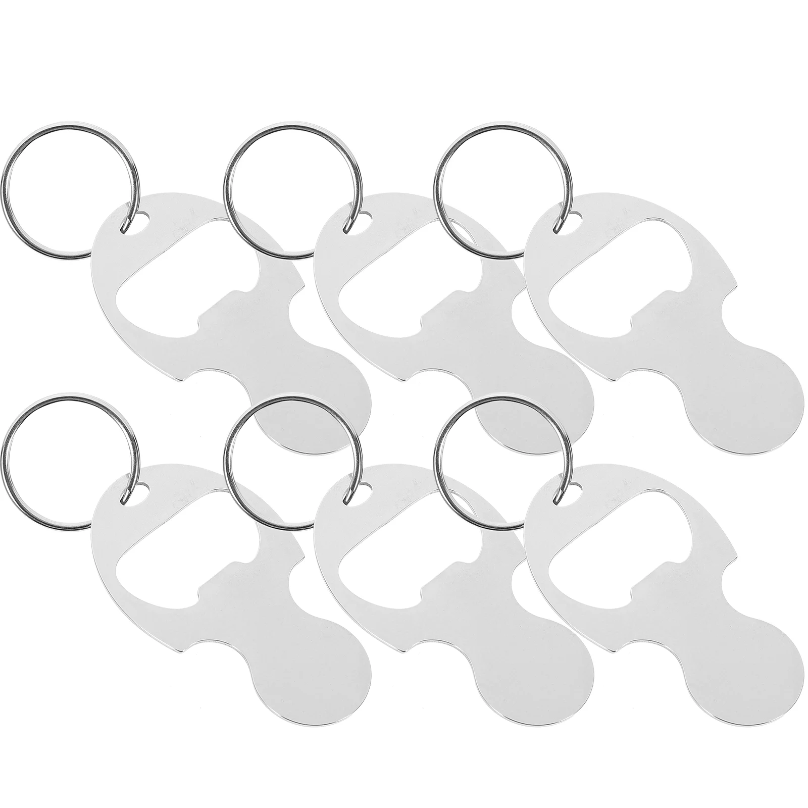 6 uds carro fichas fichas llave hebilla llavero llaveros abridor de botellas anillo de carro aleación de Zinc portátil compras cerveza
