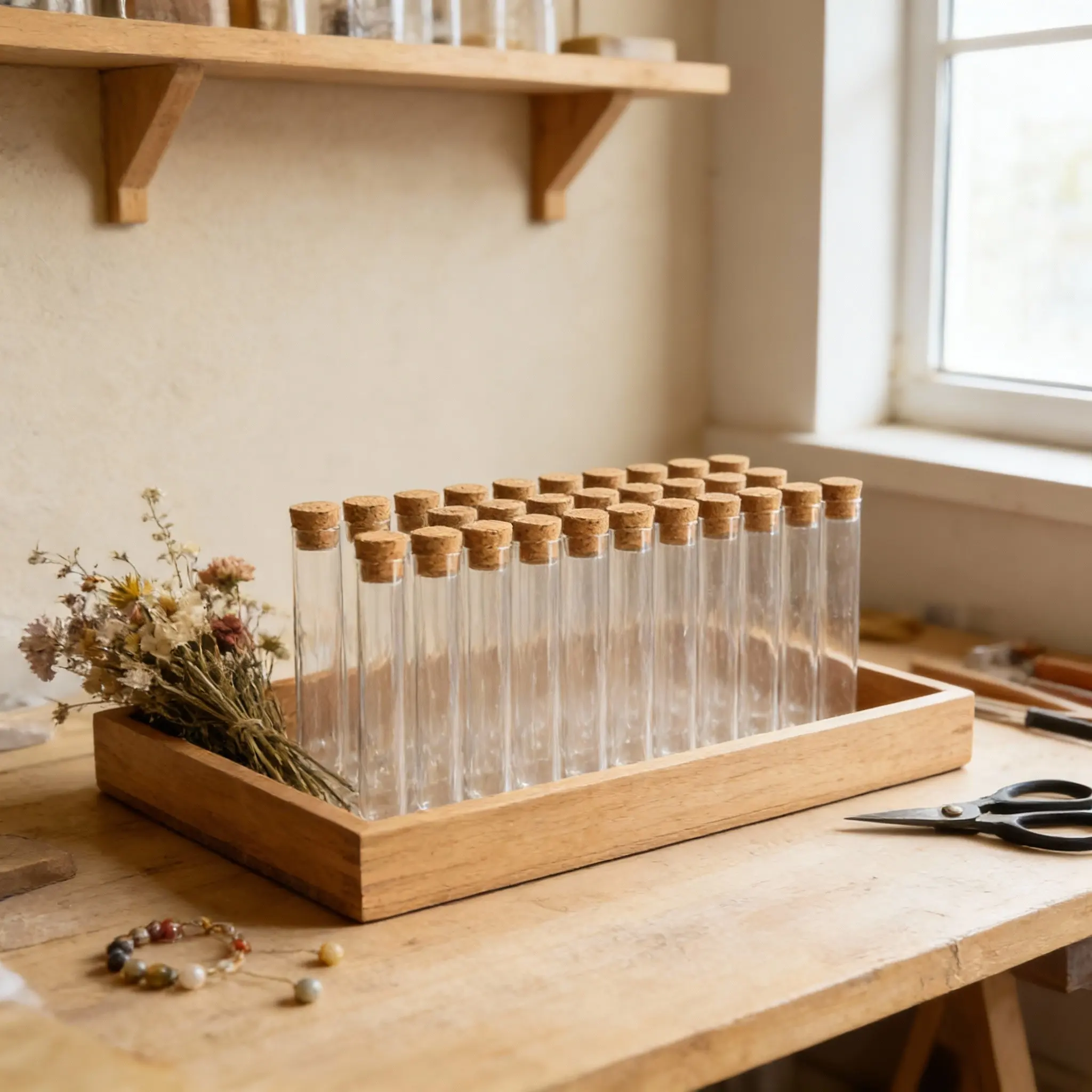 

25 шт. пластиковых пробирок с деревянными пробками для хранения жидкостей, порошков и растений, для научных экспериментов