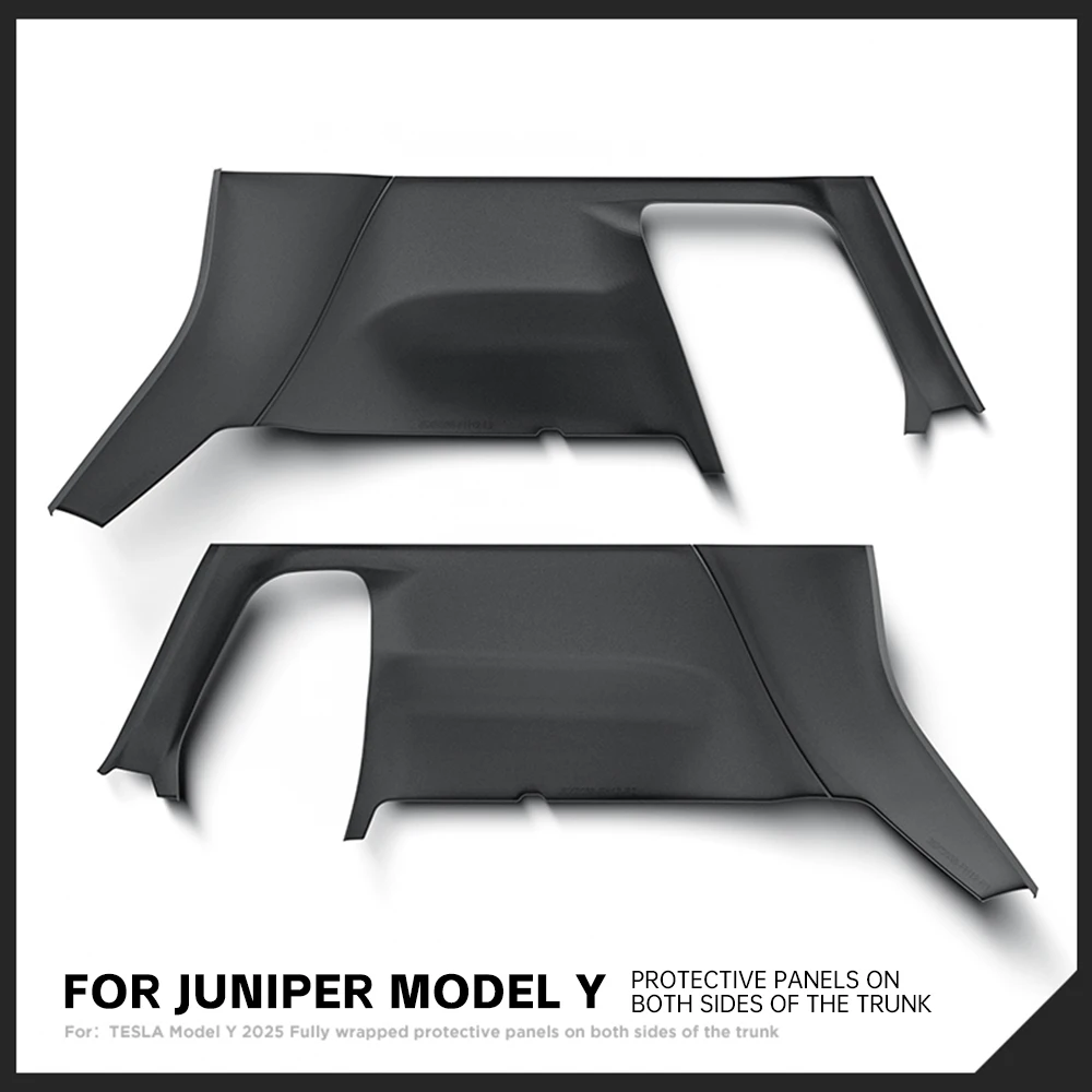 

for Tesla 2025 2026 Model Y Juniper Rear Trunk Side Anti-Scratch Mats 4PCS TPE Waterproof Trunk Left & Right Panel Protection