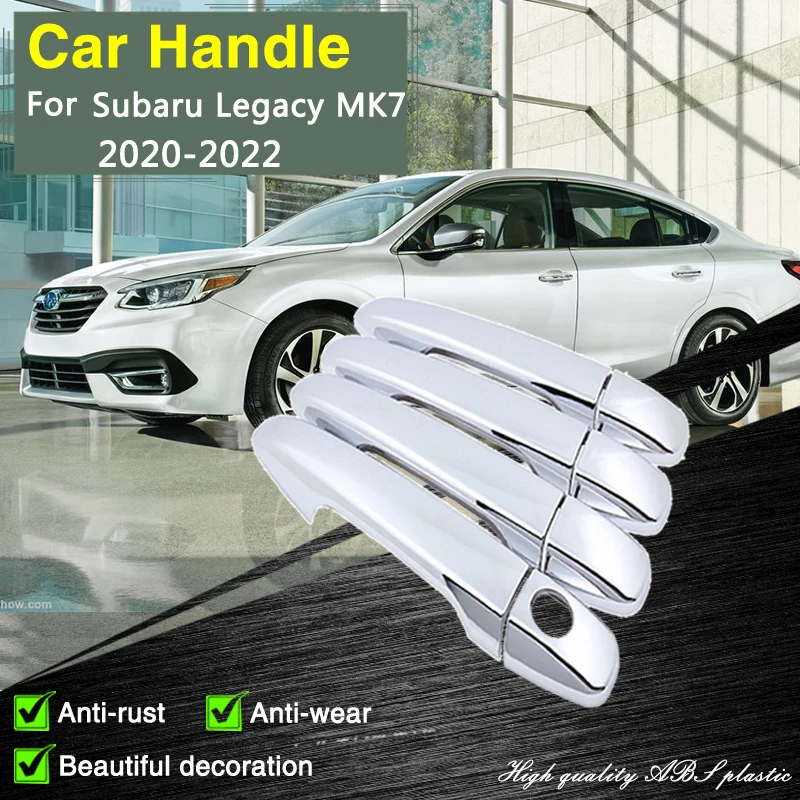 

Прочная хромированная накладка на дверную ручку для Subaru Legacy MK7 BW 2020 2021 2022, аксессуары, Стильные наклейки, украшение