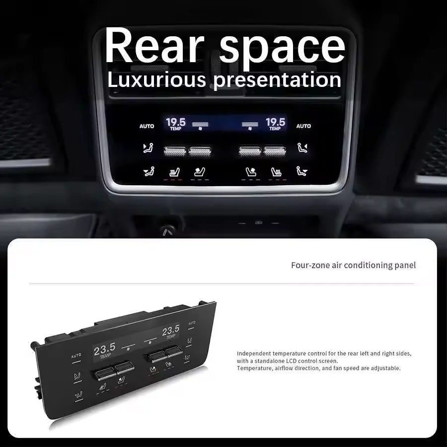 For Porsche Cayenne 2018-2023 Rear Air Conditioning Assembly Car LCD multimedia display screen Entertainment Screen Plug-play