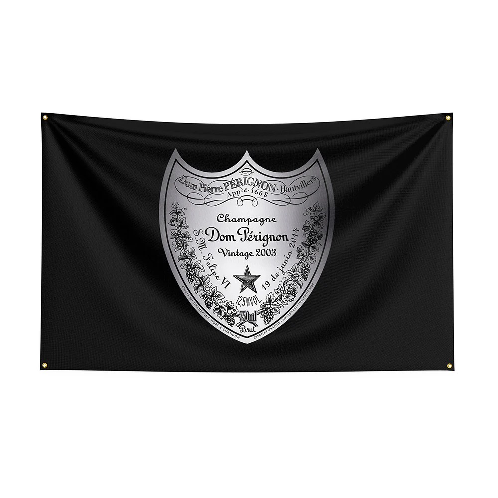 3x5Ft Dom perignons Flag Polyester Printed Beer Banner For Decor