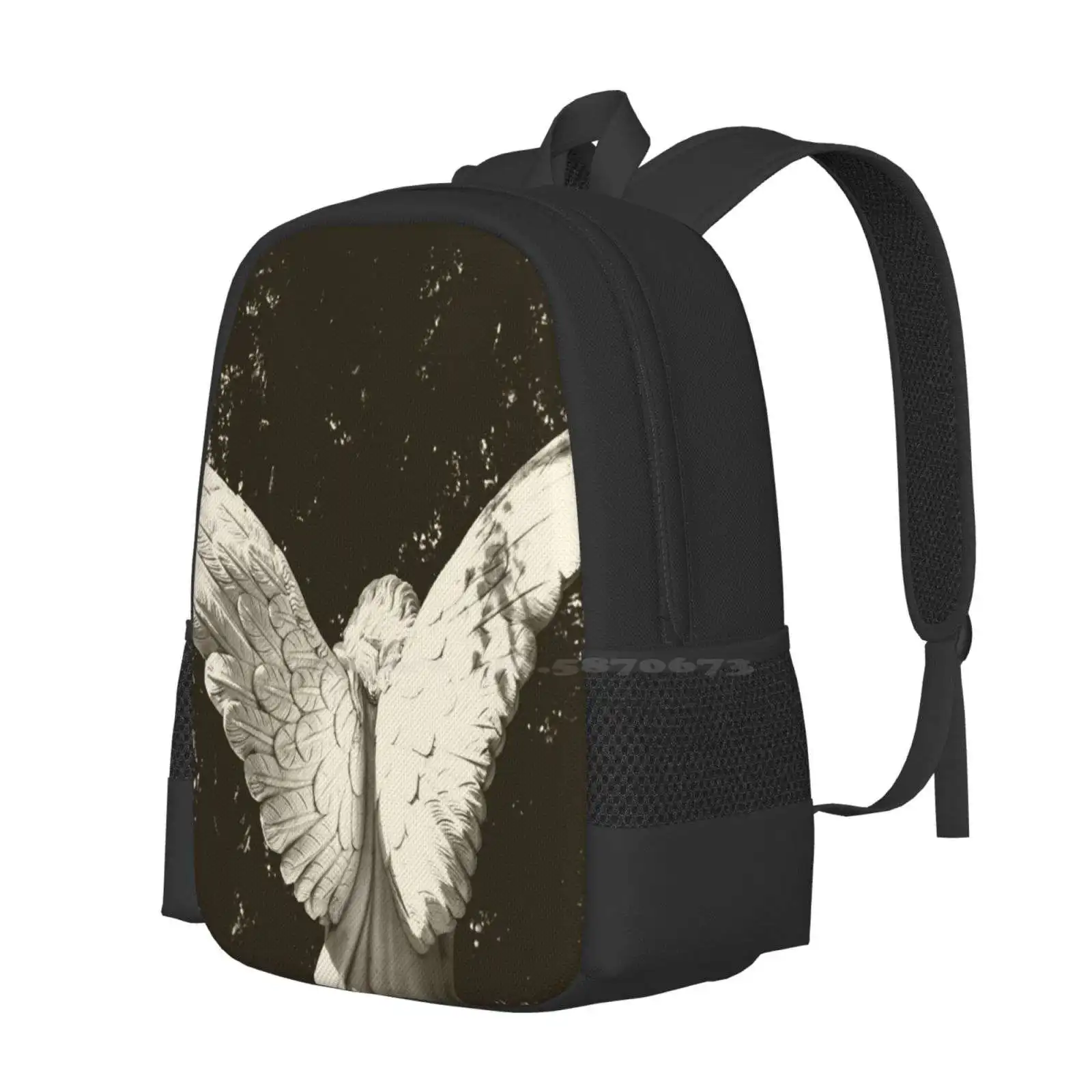 Angel Statue Hot Sale Schoolbag Backpack Fashion Bags Angelic Peaceful Angel Statue Inter Angel Guardian Angel Cherub Christmas