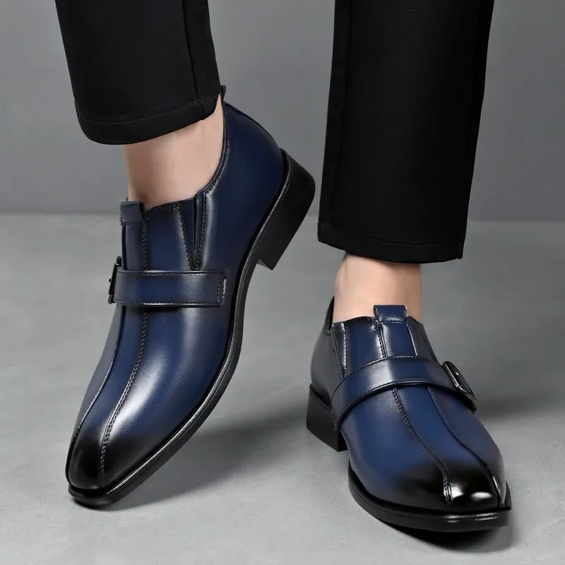 

Модные мужские кожаные туфли с острым носком, брендовые, деловые, мягкие и удобные, формальные кожаные туфли, качественные, нескользящие, для вождения