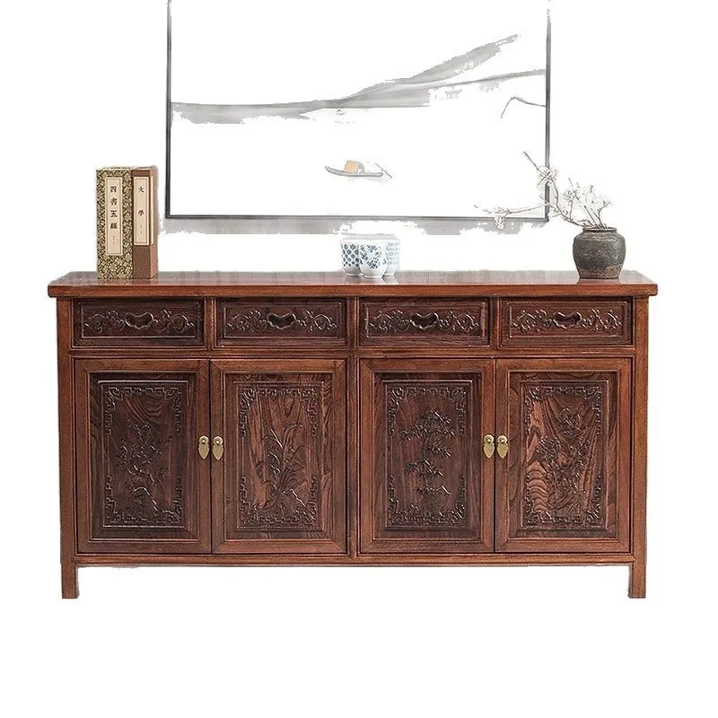 

Solid wood, side cabinet, Chinese style, storage, living room, multi-function, entrance, wall, household