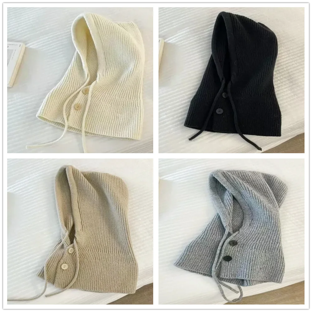 حار بيع جديد أزياء المرأة الشتاء بالاكلافا قبعة مقنعين الرقبة أدفأ يندبروف متماسكة قبعة السفر في الهواء الطلق الشتاء قبعة قبعات #6