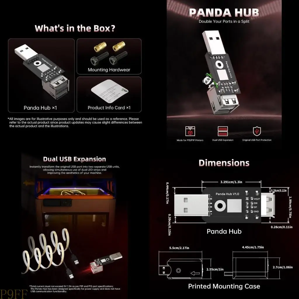 

CS1W Double USB Port Expansion Module For Lab Printers Original USB Port Protections Easy Installation