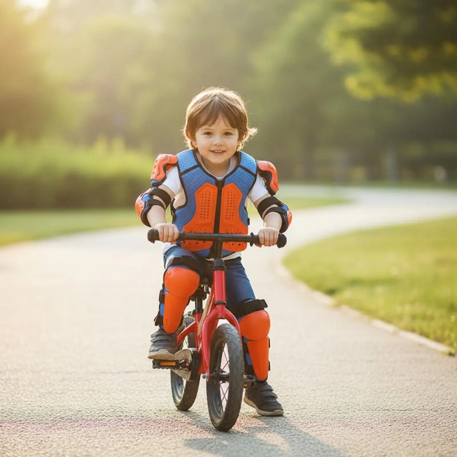 

Kids Set Hard Shell Protection Kids Cycling Protective Gear Vest Chest Protector Knee Elbow Pad Set Foam Padding Foam Padding