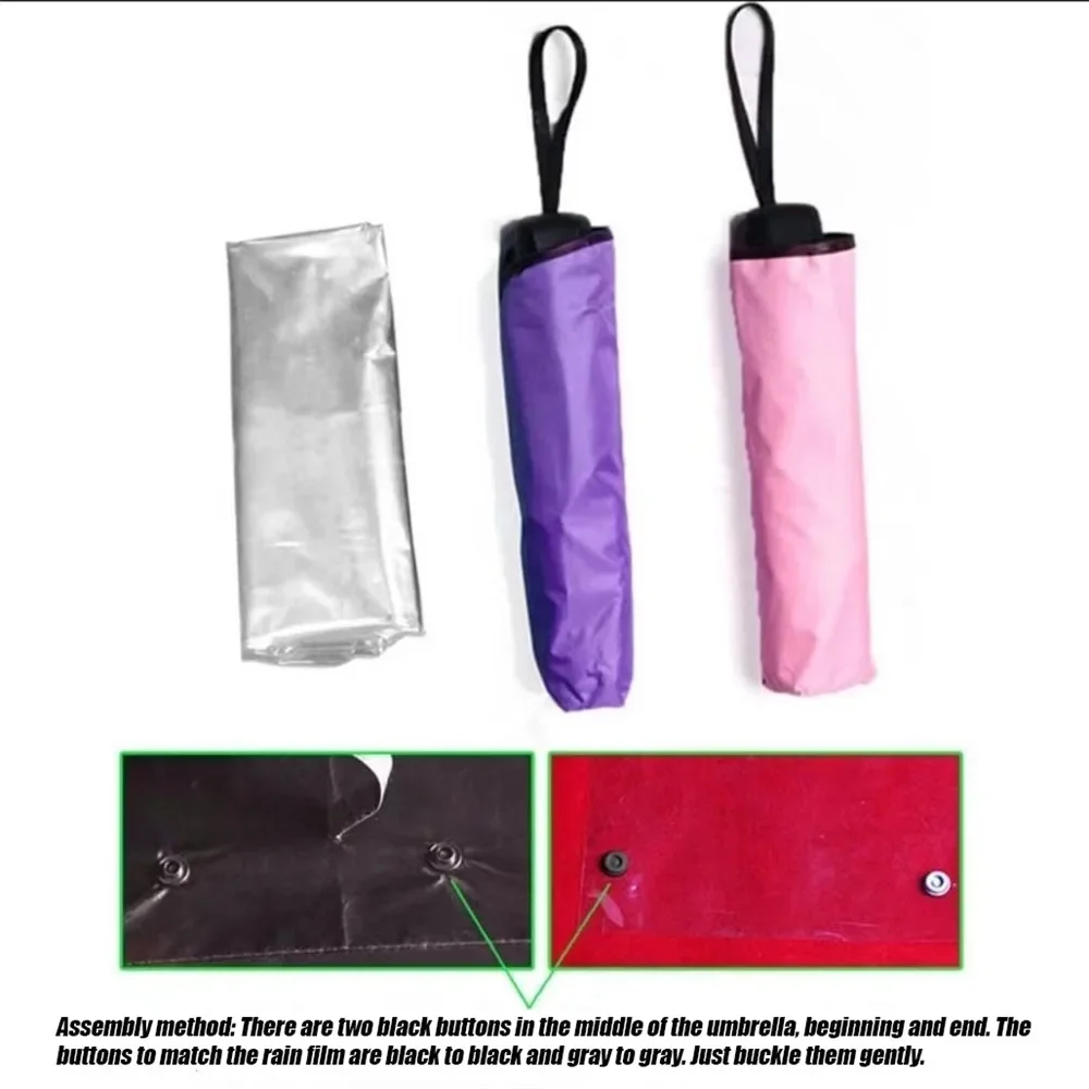 New UV Umbrella with Rainproof Cloth for Man Woman Kids Splash-proof Detachable Raincoat Parasol Paraguas All-around Waterproof