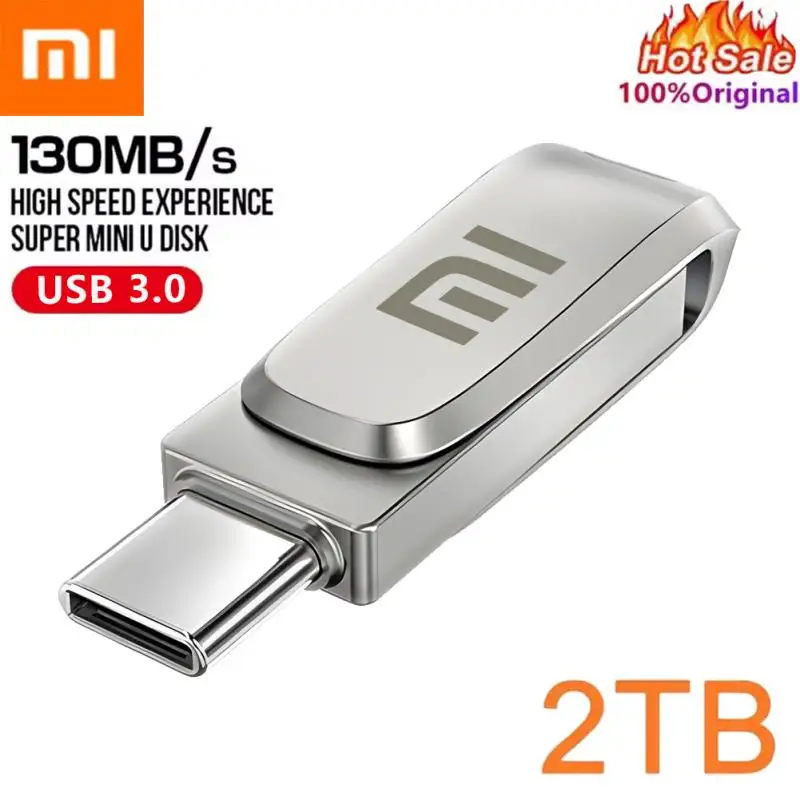 Xiaomi-unidad Flash USB 3,0 Original, Pendrive de 2TB, 1TB, para PC, portátil y coche