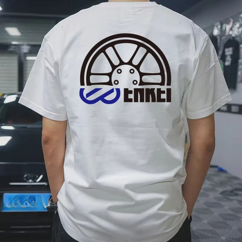 

Летняя футболка японского JDM модифицированного автомобиля ENKEI футболки с круглым вырезом и короткими рукавами культурная рубашка мотоциклетные мужские женские повседневные футболки