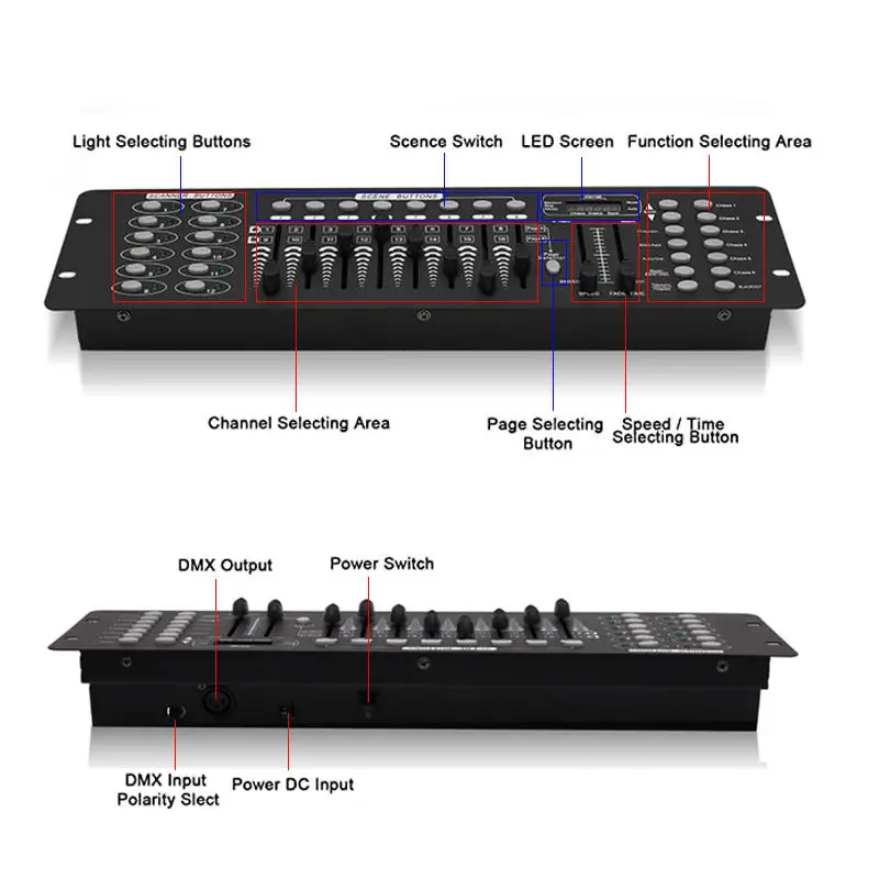 Imagem -06 - Luz de Palco Dmx Controlador Console Dmx 192 Controlador para a Festa Palco dj Dmx Console Luz Controlador Disco Equipamentos Dmx512