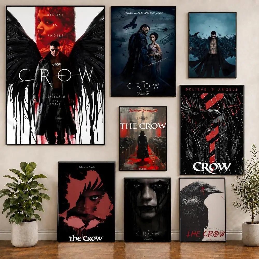 Gothic Film The Crow Poster PVC HD Selbstklebendes Modernes Poster für Zuhause, Büro, Wohnzimmer, Esszimmer Wanddekoration