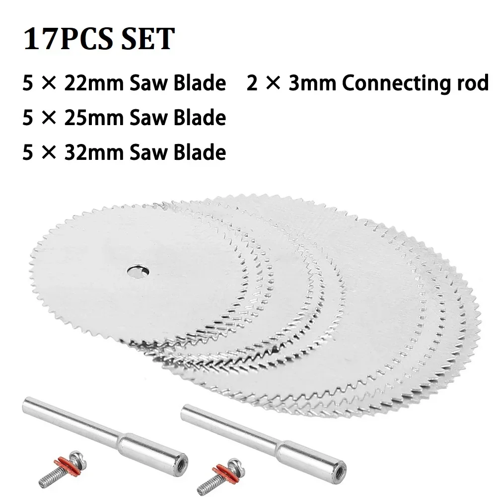 Mini Circular Saw Blades 22mm 25mm 32mm Metal Cutting Discs Rotary Tool Electric Grinding Cutting Blade Wheel Discs Mandrel Rod