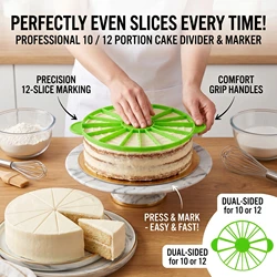 1Pcs Slices Cake Equal Portion Cutter Round Bread Cake Mousse Divider Slice Marker Baking For Household Kitchen Utensils Tools