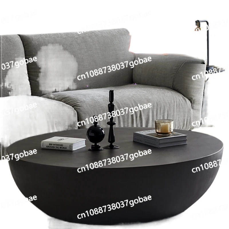 Industrial Style Round Tea Table Belgium Imported Cement Coffee Table Living Room Coffee  Tea Table