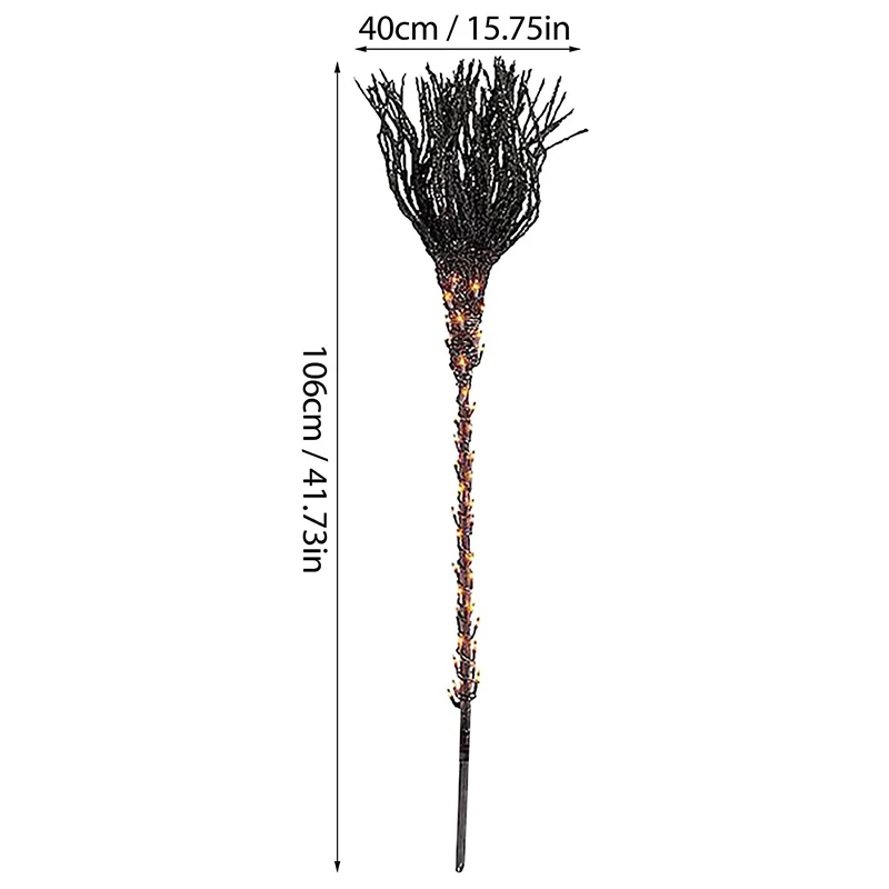 Halloween Witch Broom Luminous  Witch Broom For Party  Witch Broom