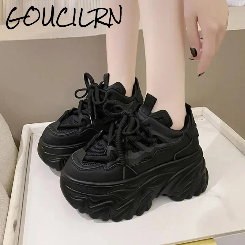 

8.5CM New High Platform Sneakers Women Thick Sole Sports Ladies Trainers Vulcanized Shoes Woman Chunky Sneakers Zapatillas Mujer